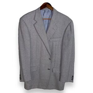 Hickey Freeman Bespoke Silver & Gray Blazer Size 43R
